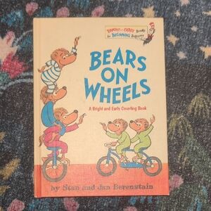 Berenstain Bears Vintage 1969 Hardcover Children's Book Bears On Wheels